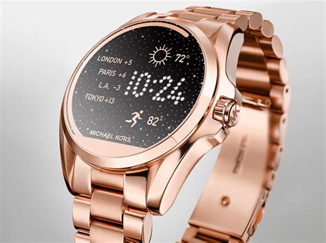 rose gold michael kors smartwatch women's|michael kors gold smart watch.